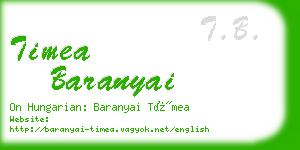 timea baranyai business card